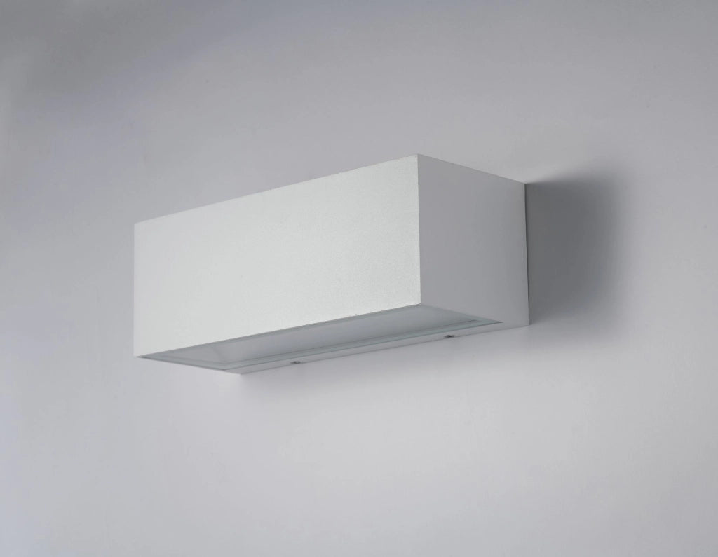 APPLIQUE BIEMISSIONE LED TWIN BIANCA 35W 4260LM CCT 3000K / 4000K IP54 30X10,8X12CM