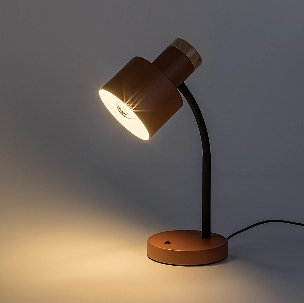 Lampada da scrivania Pastro 1xE27 nero/arancio Rabalux