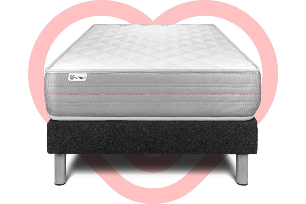 Letto con materasso VITALMEMO 120 x 200 cm Rete Kit Nero