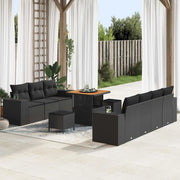 Set Divano da Giardino 10 pcs Nero Rattan in Polipropilene 3363914