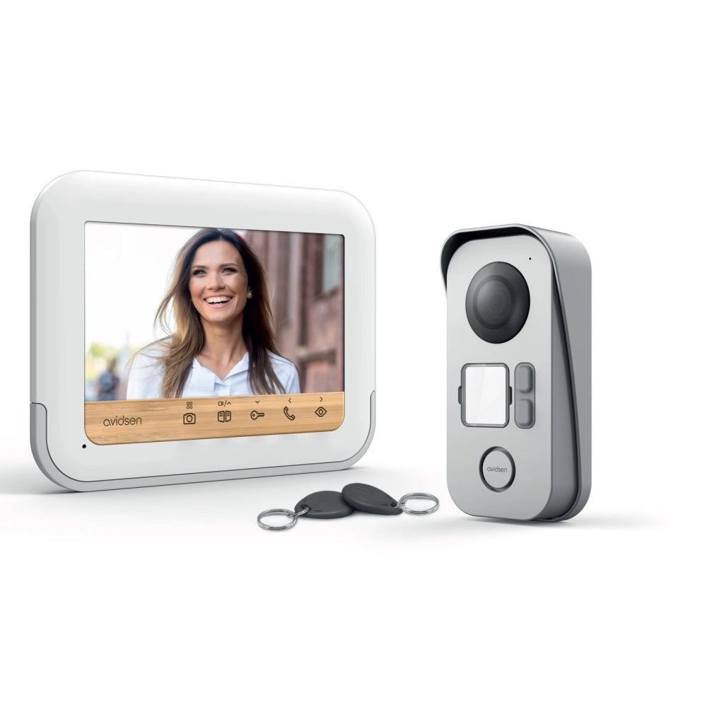 Avidsen videocitofono bamboo view a 2 fili - con schermo da 7 portata 100 metri