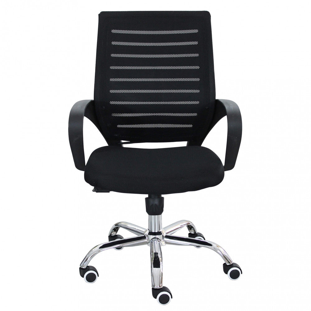 Poltrona da Ufficio Lucy 56x58x94/104 h cm in Poliuretano Nero