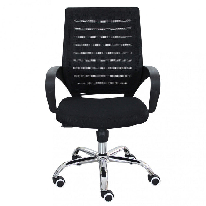 Poltrona da Ufficio Lucy 56x58x94/104 h cm in Poliuretano Nero