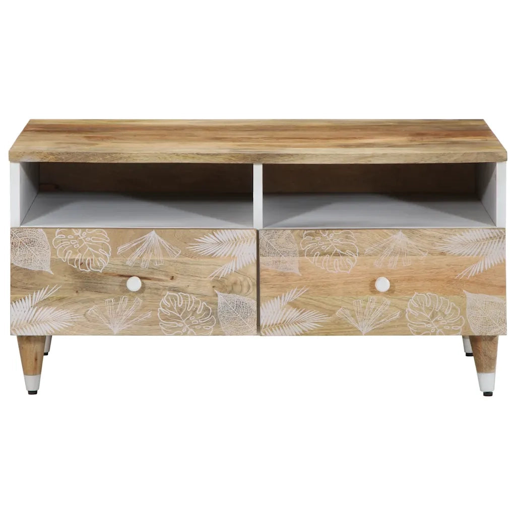 Tavolino da Salotto 80x54x40 cm in Legno Massello di Mango 4018677