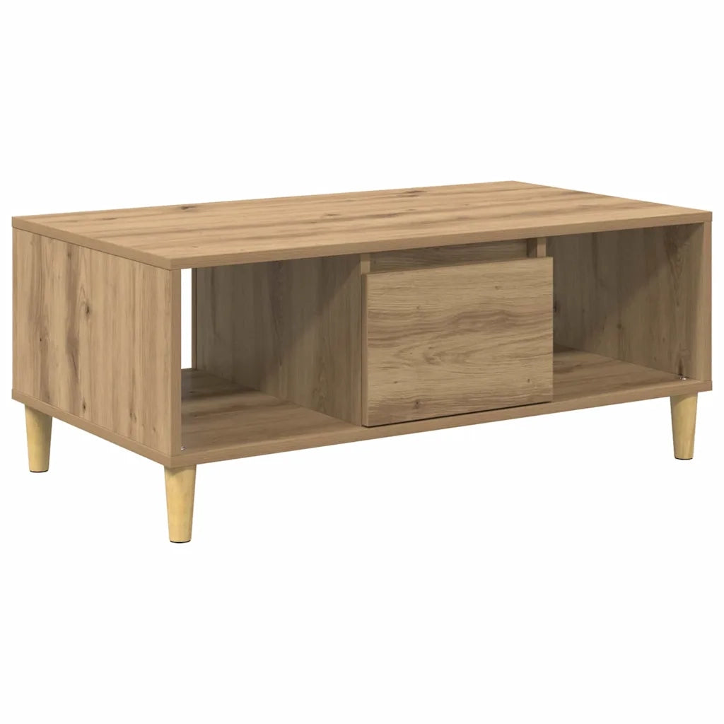 Tavolino da salotto Rovere artigianale 90 x 50 x 26.5 cm