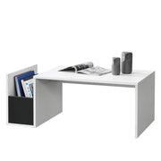 Tavolino da Salotto Bollnäs con Vano Aperto Laterale 90 x 45 x 35 cm - Bianco [en.casa]
