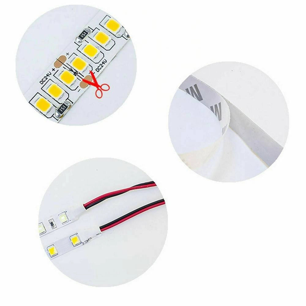 Trade Shop - Striscia Led Smd 2835 Strip 5 Mt Bobina Luce Naturale Calda Fredda 2835 12v -