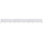 Paravento a 9 Pannelli in Tessuto 1200x160 cm Bianco Sabbia cod mxl 16562