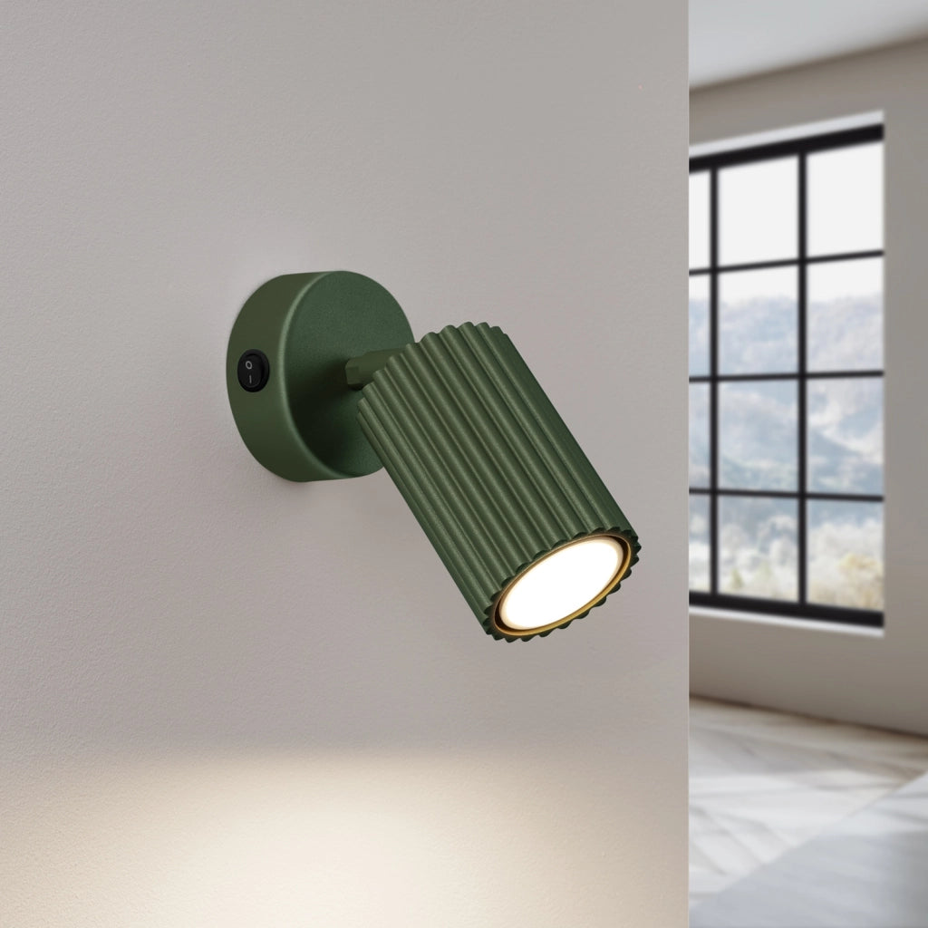 Applique moderna verde oliva orientabile GU10 Pure Lume