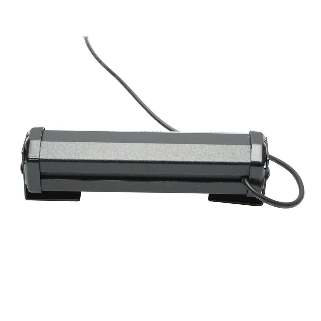 Set di 2 lampade LED gialle 12V, 18W, 17 modalità stroboscopiche, alloggiamento in alluminio 165x42x42mm