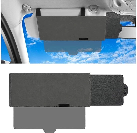 Ombrellone per auto universale - Protezione contro la cecità - Nero - Visiera regolabile - Per passeggeri e conducente