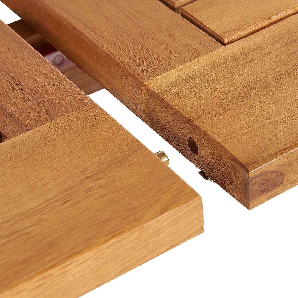 Tavolo da pranzo per esterni in legno di acacia leggero a 8 posti allungabile dal design rustico