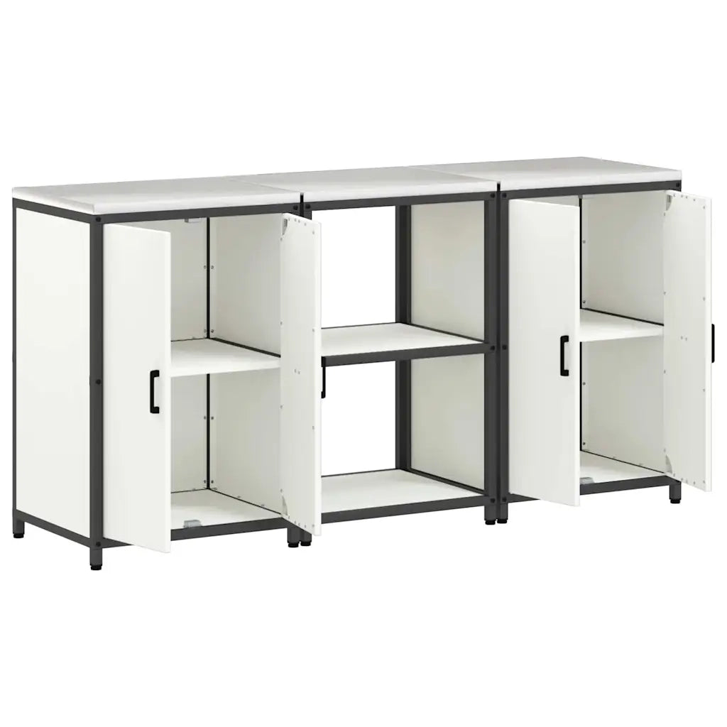 Set di Stoccaggio per Cucina con lo scaffale 3 pcs Bianco 3392695