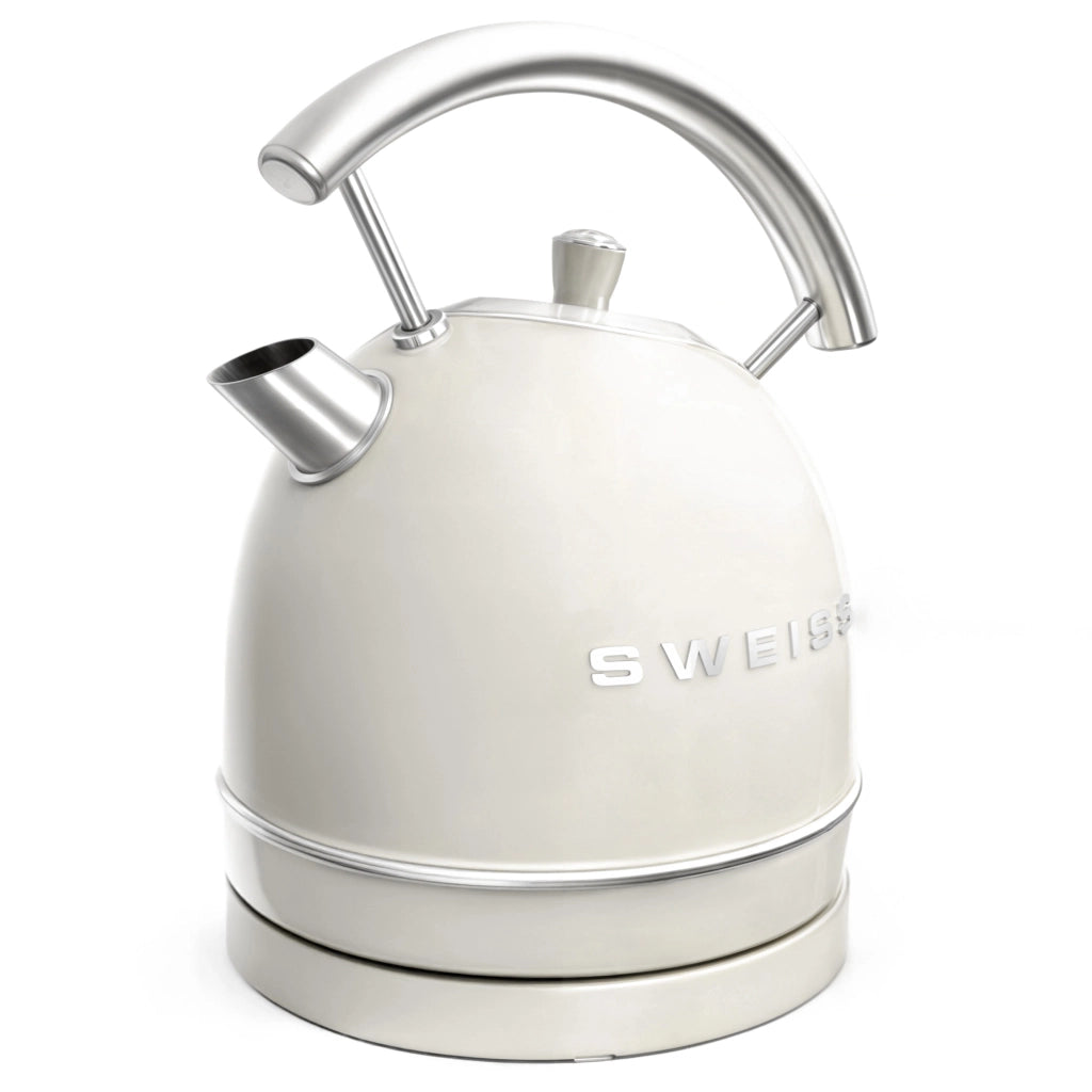 Bollitore vintage SWEISS KTL8 1,8L e base girevole a 360°C, 2200W, beige