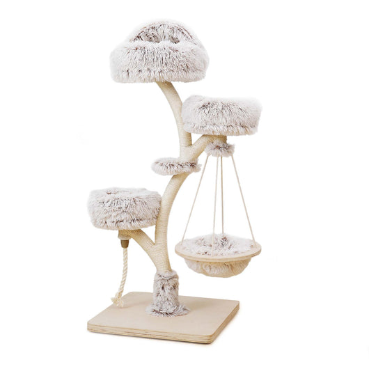 Fudajo Albero tiragraffi con design a rami 130 cm con peluche e sisal
