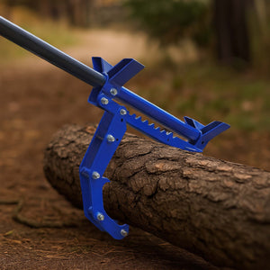 Leva giratronchi e alzatronchi 5in1, per sollevamento tronchi Ø50cm, in acciaio