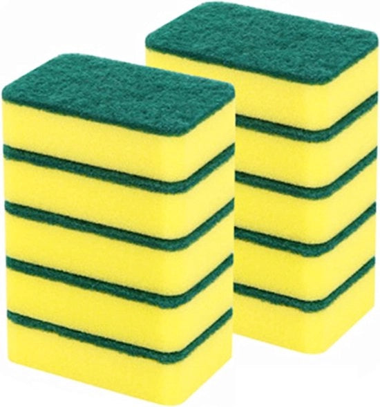 Sponza a doppia faccia - Spongia multifunzionale per la pulizia della doccia - Spongia per la cucina per servizio - Spongia per lavare l'auto con funzione di abrasione con pad di spongia per pulizia