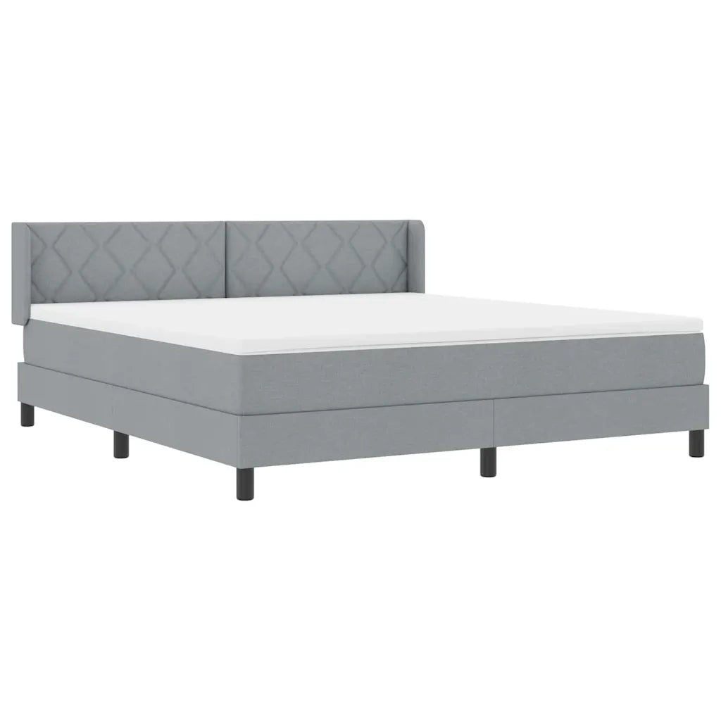 Letto a molle Grigio chiaro 200 x 180 cm Poliestere 3341181