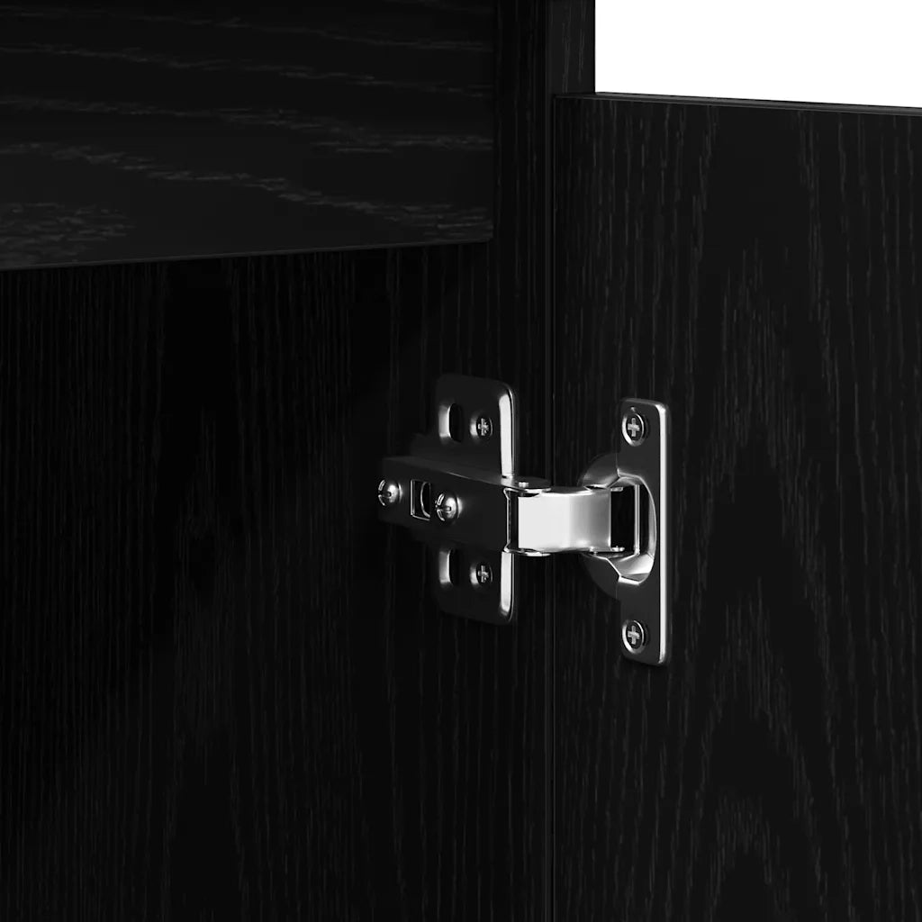 Credenza con Cassetti Rovere Nero 100,5x35x98,5 cm Truciolato 3328454
