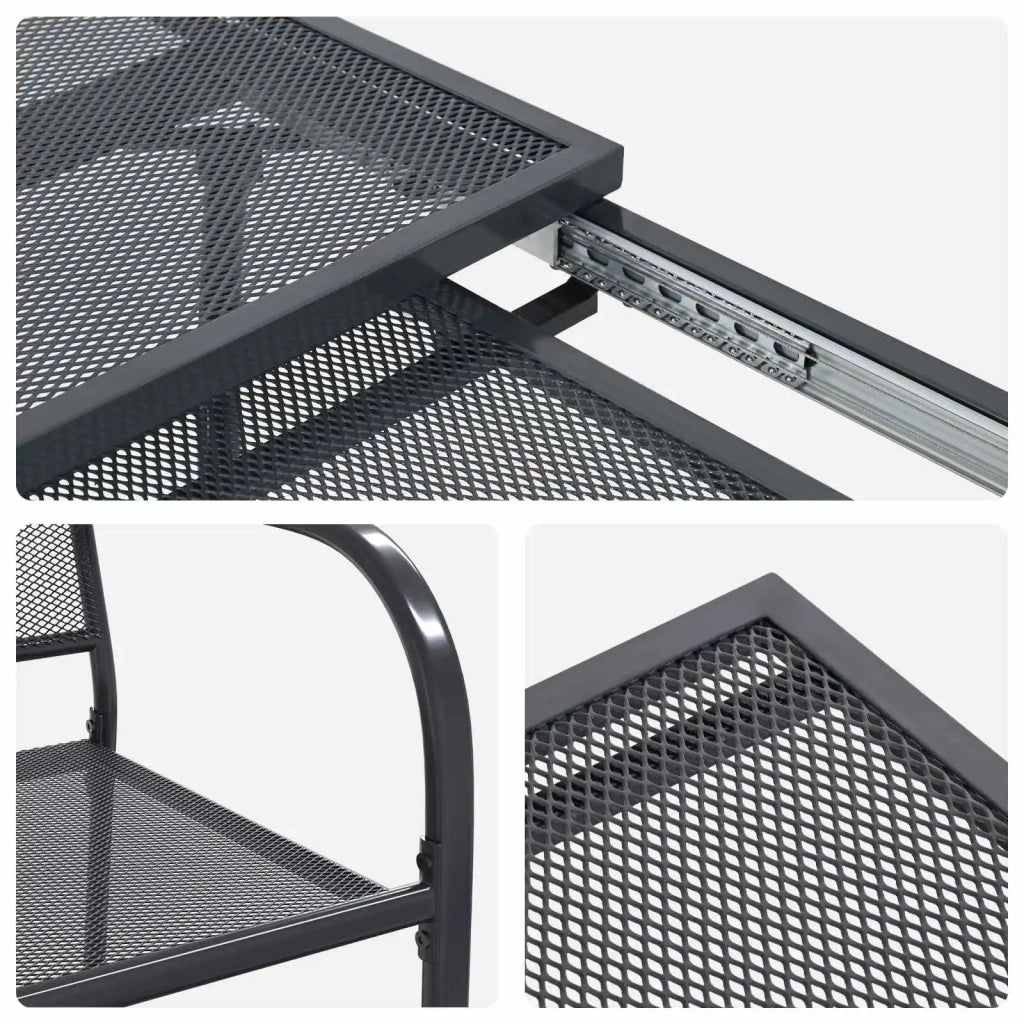 Set da Pranzo per Giardino 7 pcs Antracite 212 x 90 x 76 cm