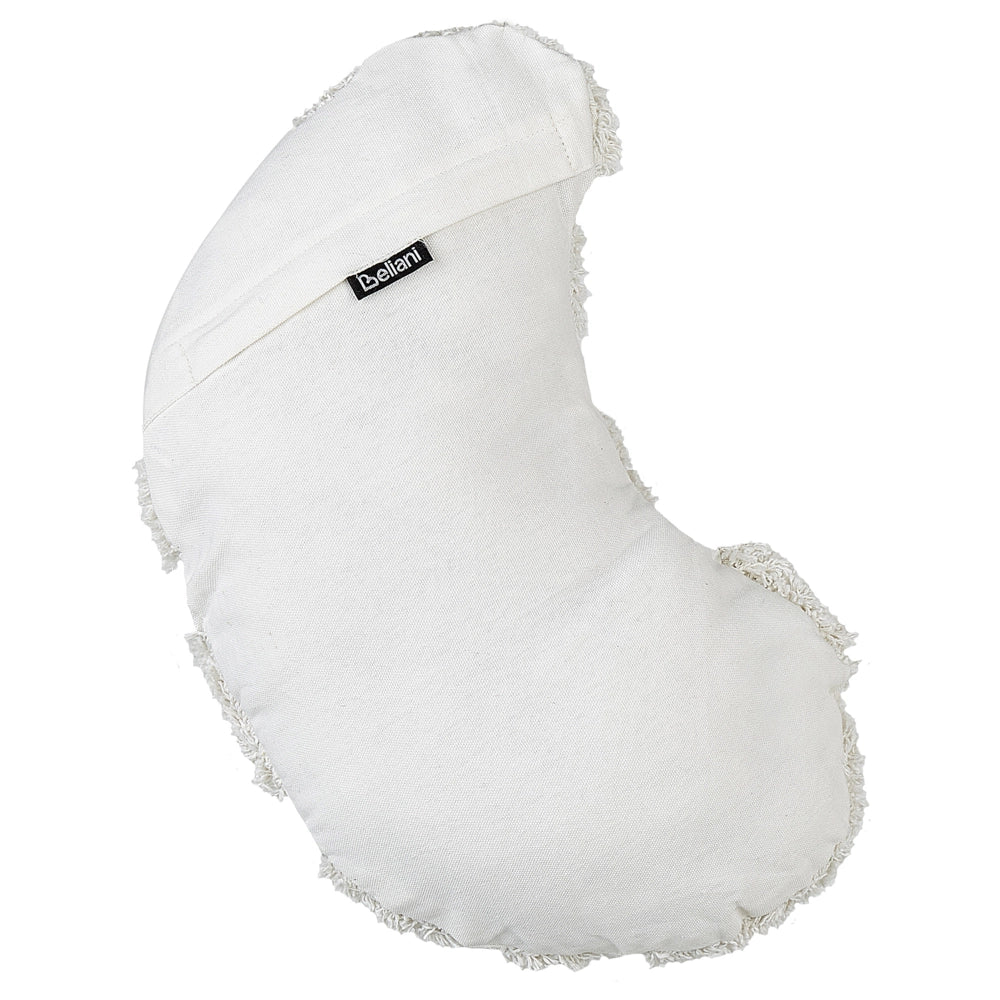 Set di 2 cuscini per bambini in cotone bianco a forma di croissant con motivo uniforme 40 x 25 cm cameretta camera da letto