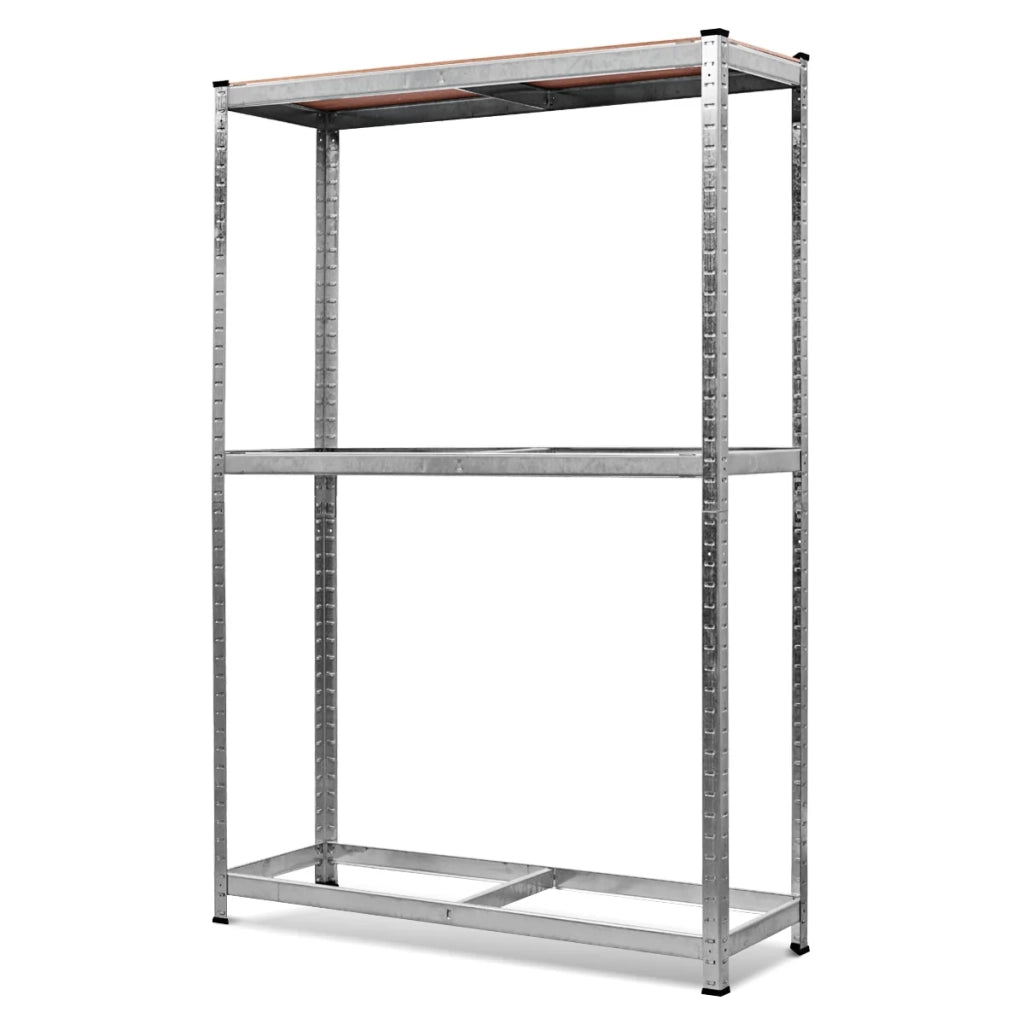Scaffale portaoggetti 120 x 40 x 180 cm portata 265 kg acciaio e MDF grigio 20_0012062