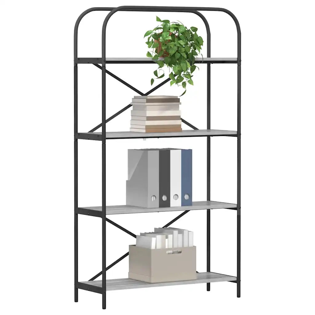 Libreria Grigio Sonoma 80 x 30 x 146 cm Legno multistrato 879842