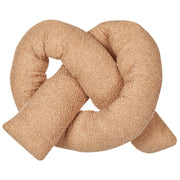 Cuscino moderno in tessuto peluche marrone chiaro 172 x 14 cm accessorio decorazione divano