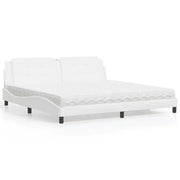 Letto con Materasso Bianco 200x200cm in Similpellecod mxl 115712