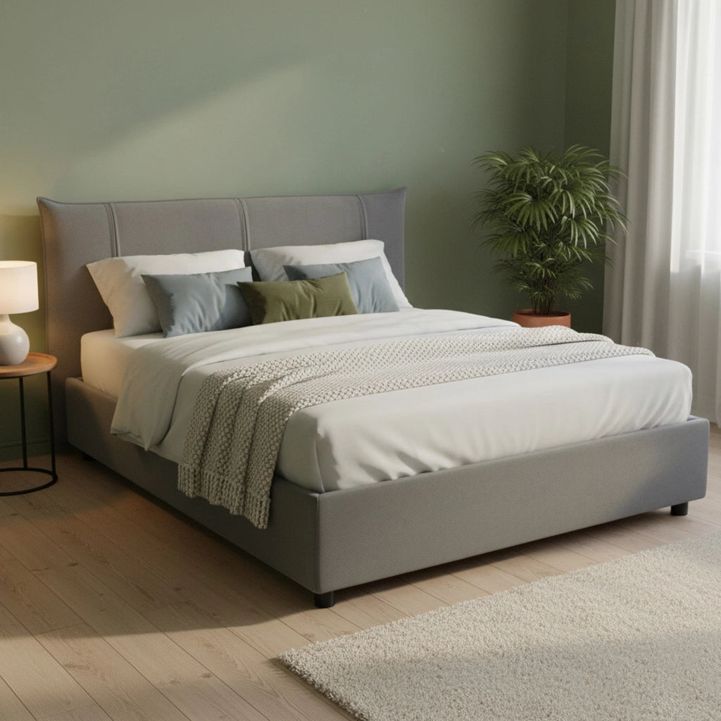 Letto Matrimoniale Ambassador, Letto Matrimoniale Sfoderabile Made in Italy, Grigio