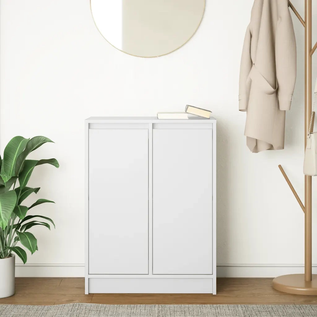 Credenza Bianca 57x34x76 cm in Legno Multistrato 861616