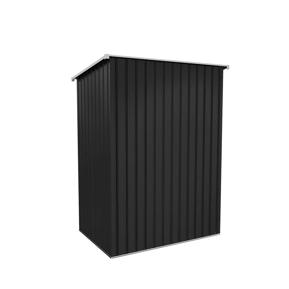 Casetta da giardino in acciaio zincato nero 1,51x1,03xh1,96 m - 48kg- 1,55 metri quadri