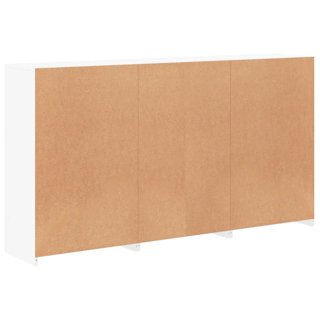 Credenza | Madia | Buffet da pranzo | Armadio da pranzo con Luci LED Bianca 181,5x37x100 cm