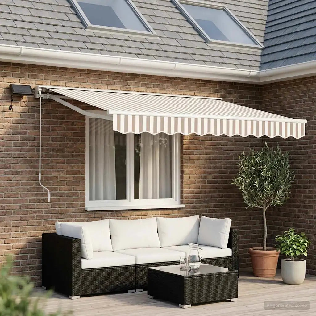 Cornice per Tenda Manuale con LED 3 x 2 m 3425652