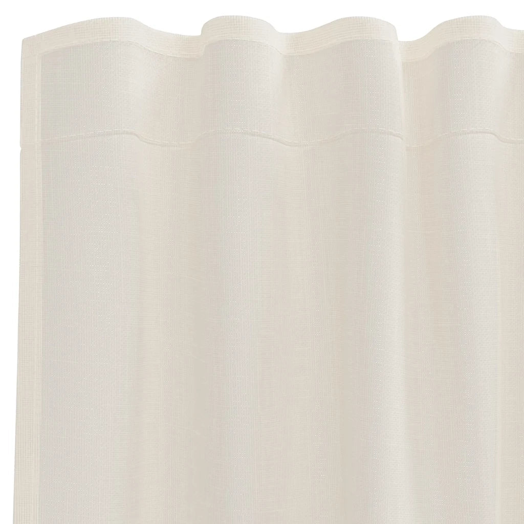Tende in Voile con Tasche per Aste 2 pz Crema 4102178
