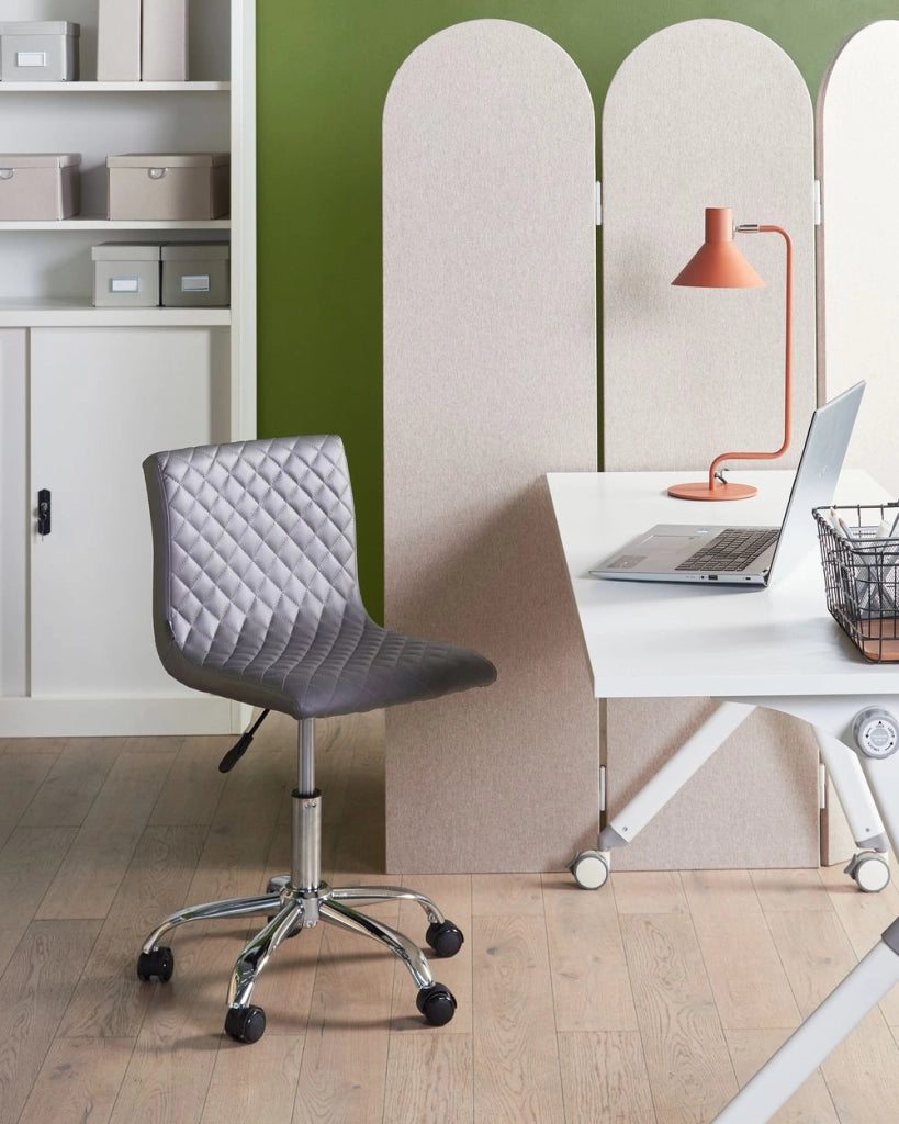 Sedia da scrivania per ufficio Grigio scuro Base regolabile in altezza Ufficio domestico moderno