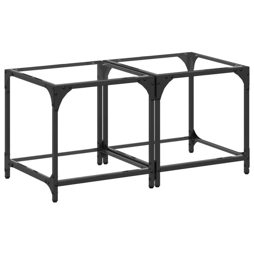 Tavolino salotto | Tavolino da caff¨¨ | Tavolino da Soggiorno con Piano Vetro Trasparente 40x40x40cm Acciaio