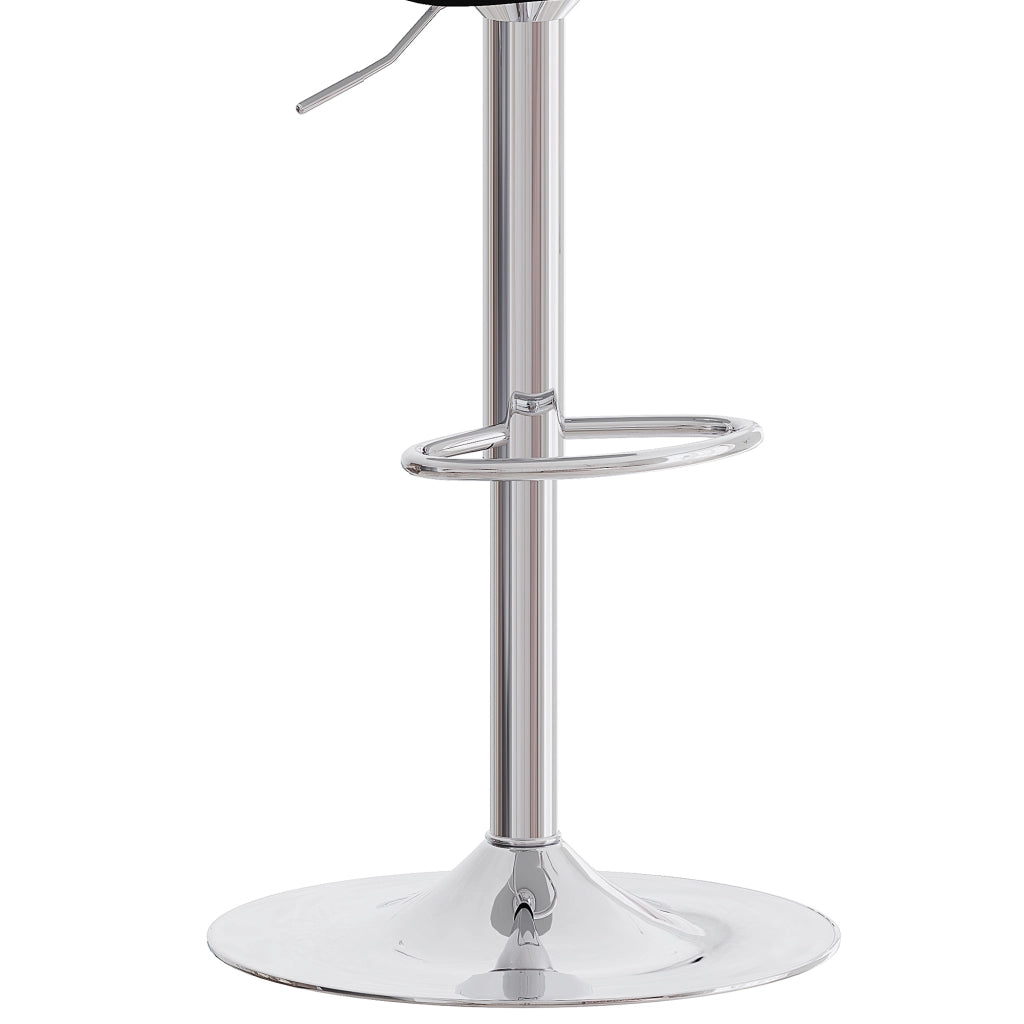 SGABELLO BAR Regolabile Set da 2 pezzi 95,5-117,5 cm PU Nero e Metallo