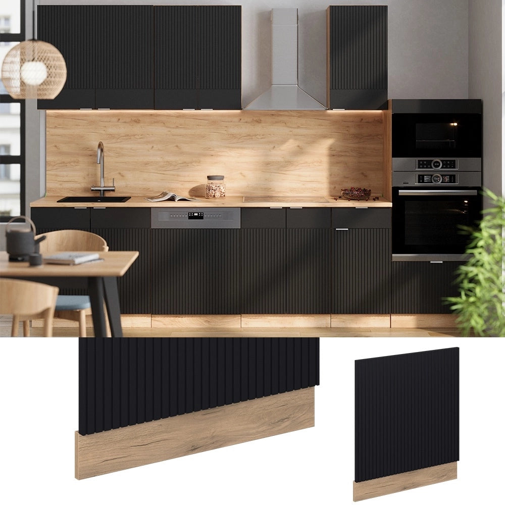 Pannello frontale Fame-Line Nero rigato/Rovere dorato 60 cm, PL Rovere Vicco