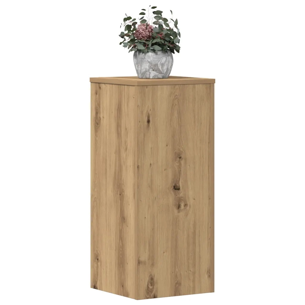 Supporti per Piante 2 pz Rovere 30x30x70 cm in Multistrato 852932