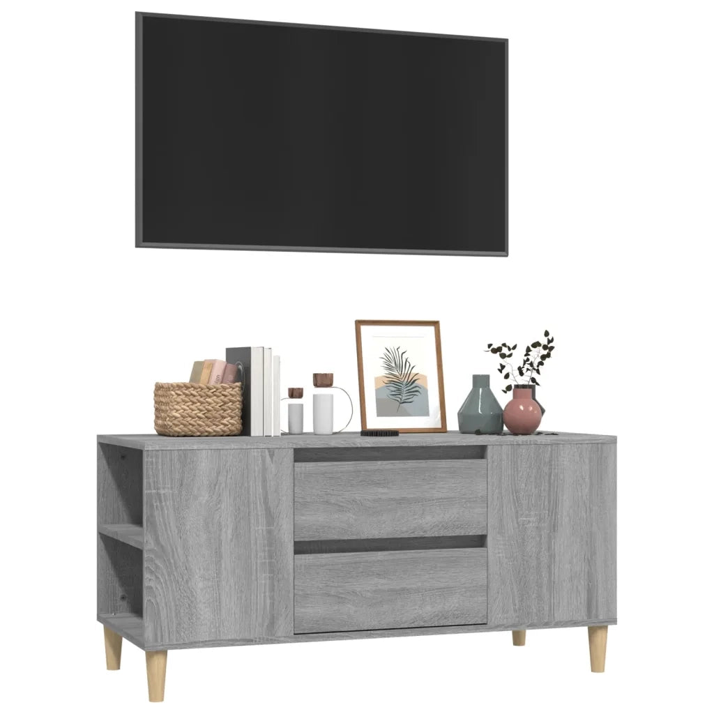 Mobile Porta TV Grigio Sonoma 102x44,5x50 cm Legno Multistrato cod mxl 26333