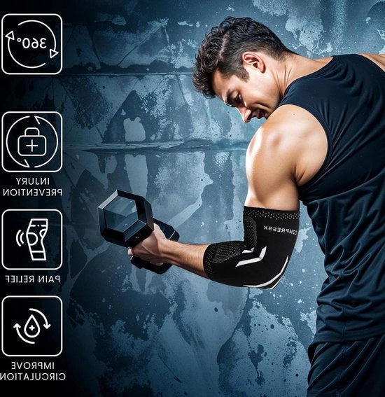 Bracciale di Supporto per Tennis e Golf - Avambraccio Compressivo per Sollevamento Pesi - Tendinopatia e Traumi Sportivi - Supporto Unisex per Dolore