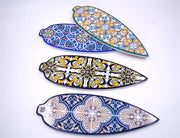 Sottopentole in Ceramica e Sughero Fantasia Foglia 28 x 10 cm 4 Decori