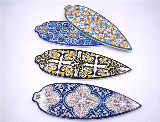 Sottopentole in Ceramica e Sughero Fantasia Foglia 28 x 10 cm 4 Decori