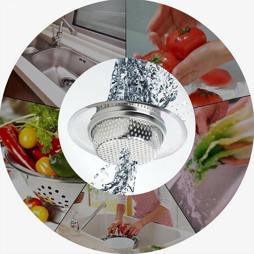 Trade Shop - 2 X Filtri Filtro Per Lavello Cucina Bagno Doccia Scarico Lavandino 11,5cm 79533 -