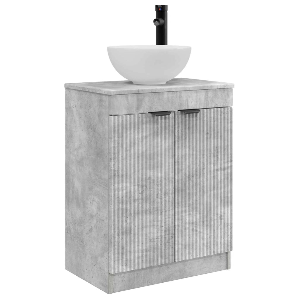 Mobile da bagno con lavabo Grigio Cemento 54 x 35 x 83 cm 890141