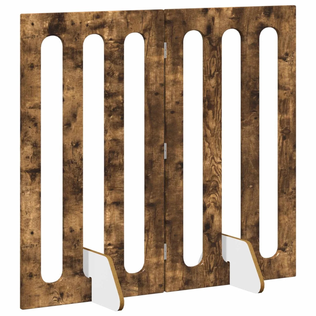 Recinto pieghevole per animali 2 pcs Quercia Affumicata