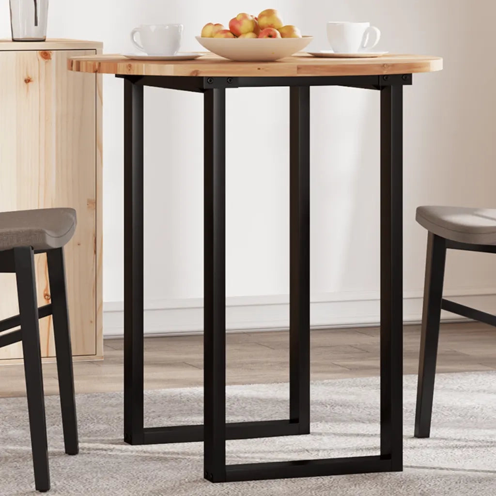 Piano Tavolo Rotondo Ø70x2 cm in Legno Massello di Acacia 4008697