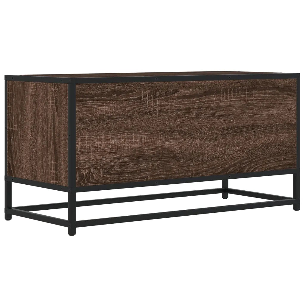 vidaXL Mobile TV Rovere Marrone 80x34,5x40cm Legno Multistrato Metallo