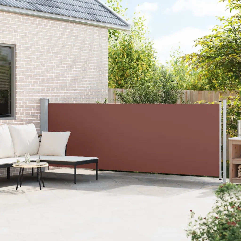 Tenda Laterale Retrattile per Patio 140x600 cm Marrone 313374